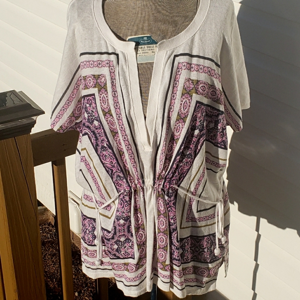 Anthropologie Moth Paisley Lightweight Knit Top